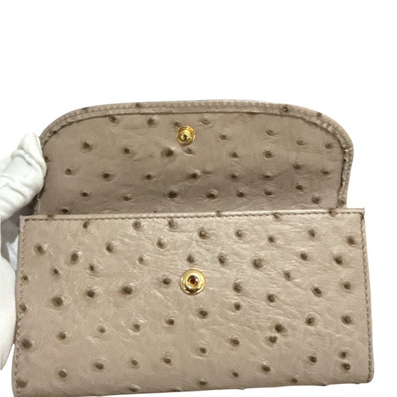 Dooney & Bourke Ostrich Brown Tan Wallet Classic Design - Picture 3 of 5